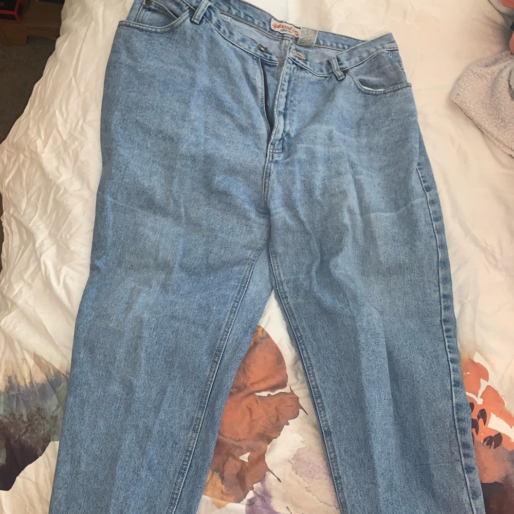 At. Johns bay plus size straight legged jeans.